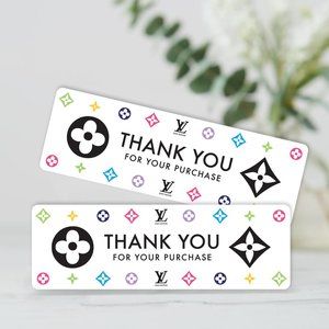 NEW - Lux Fashion Thank You Rating Sticker Labels – (48 ct)